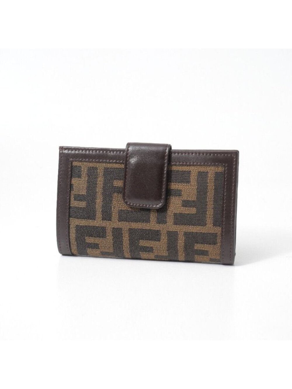 Fendi Bifold Wallet Zucca FF Double Leather